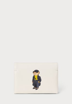 POLO BEAR LEATHER FLAPPED CARD CASE - Rahakott - ivory
