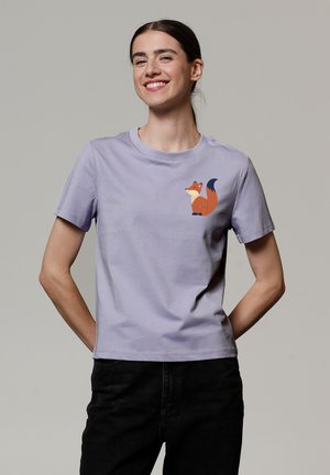 CUTE FOX - T-shirt print - lavender