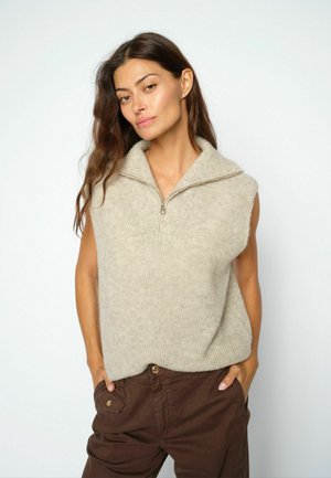 Mos Mosh, MMTHORA HIGHNECK SL KNIT - Jumper - feather gray