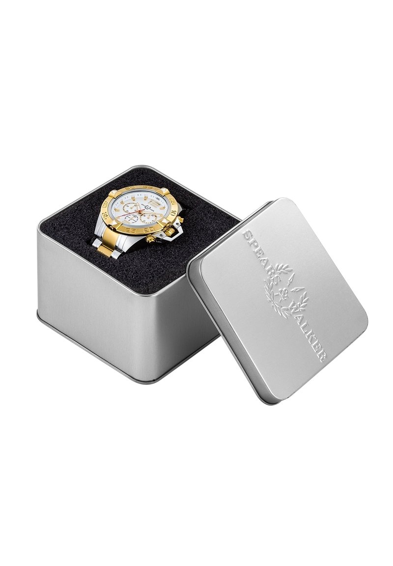 Herren Analoguhren | Spears & Walker Chronograph silber gelbgold/silberfarben - UC98485 Herren Analoguhren | Spears & Walker Chronograph silber gelbgold/silberfarben - UC98485