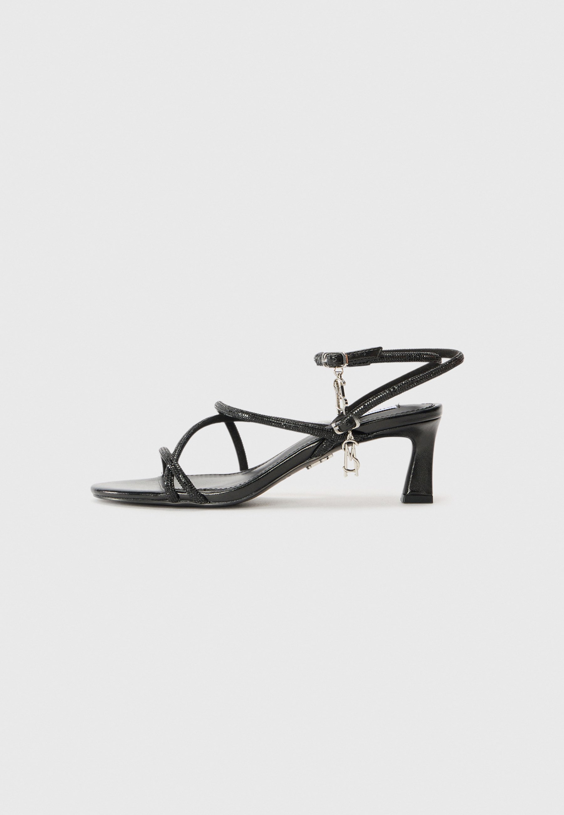 Massimo Dutti MOCK CROC EMBOSSED - Sandals - dark brown