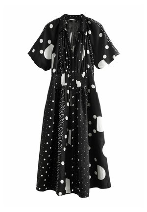 PUFF SLEEVE MIDI - REGULAR FIT - Rochie tip cămașă - black