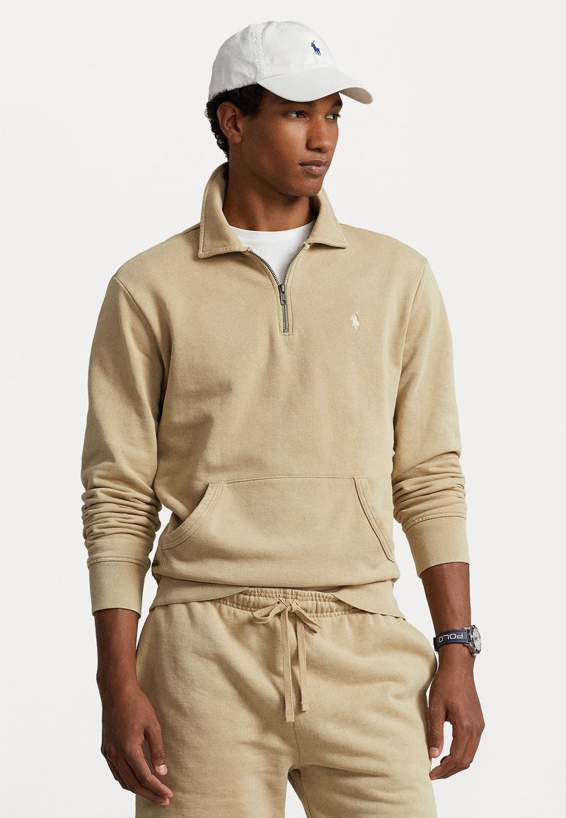 Polo Ralph Lauren - LOOPBACK FLEECE QUARTER ZIP SWEATSHIRT - Mikina - coastal beige, Zvětšit