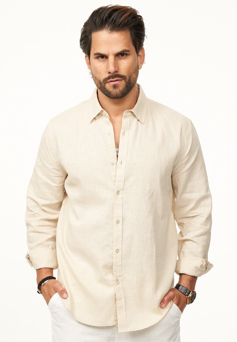 One Redox LANGARM - Hemd - beige