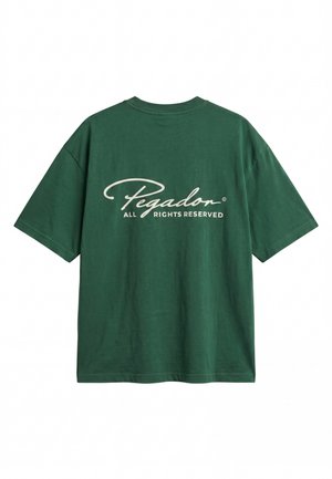 Pegador, PIKE OVERSIZED TEE - T-shirts print - washed solid green/warm white