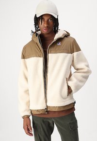 K-Way Giacca in pile - ecru/brown