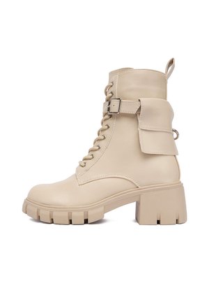 Botine cu șireturi - light beige