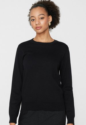 FULLY FASHIONED - Strickpullover - black