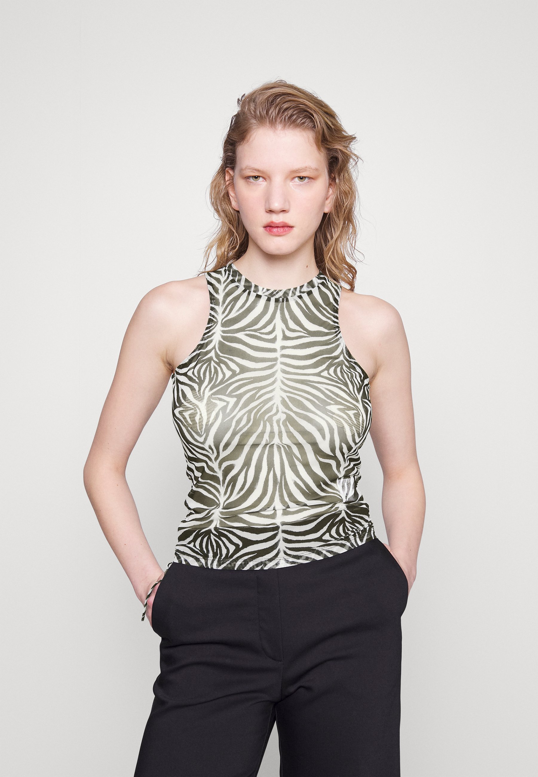 HUGO Damen Top Diliona_3 Aus Jersey | 94% Polyester, 6% Elastan | In Größe L (EU) | Vielseitig Kombinierbar