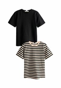 SHORT SLEEVE HEAVYWEIGHT 2 PACK - REGULAR FIT - Nyomott mintás póló - black