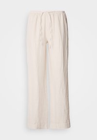 PANTS JOGGER STYLE STRAIGHT LEG MEDIUM WAIST DRAWSTRING AT WAIST - Pantaloni - silky stone