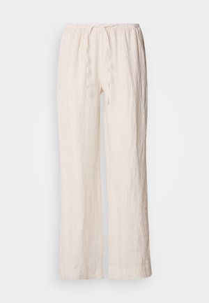 Marc O'Polo PANTS JOGGER STYLE STRAIGHT LEG MEDIUM WAIST DRAWSTRING AT WAIST - Broek - silky stone
