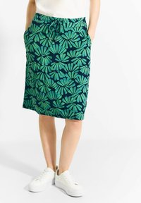 Cecil MIDI MIT PRINT - Áčková sukně - grün