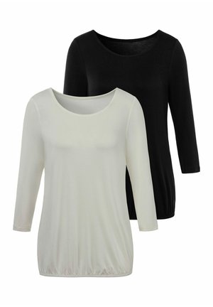 3/4-ARM 2 PACK - Langarmshirt - schwarz creme