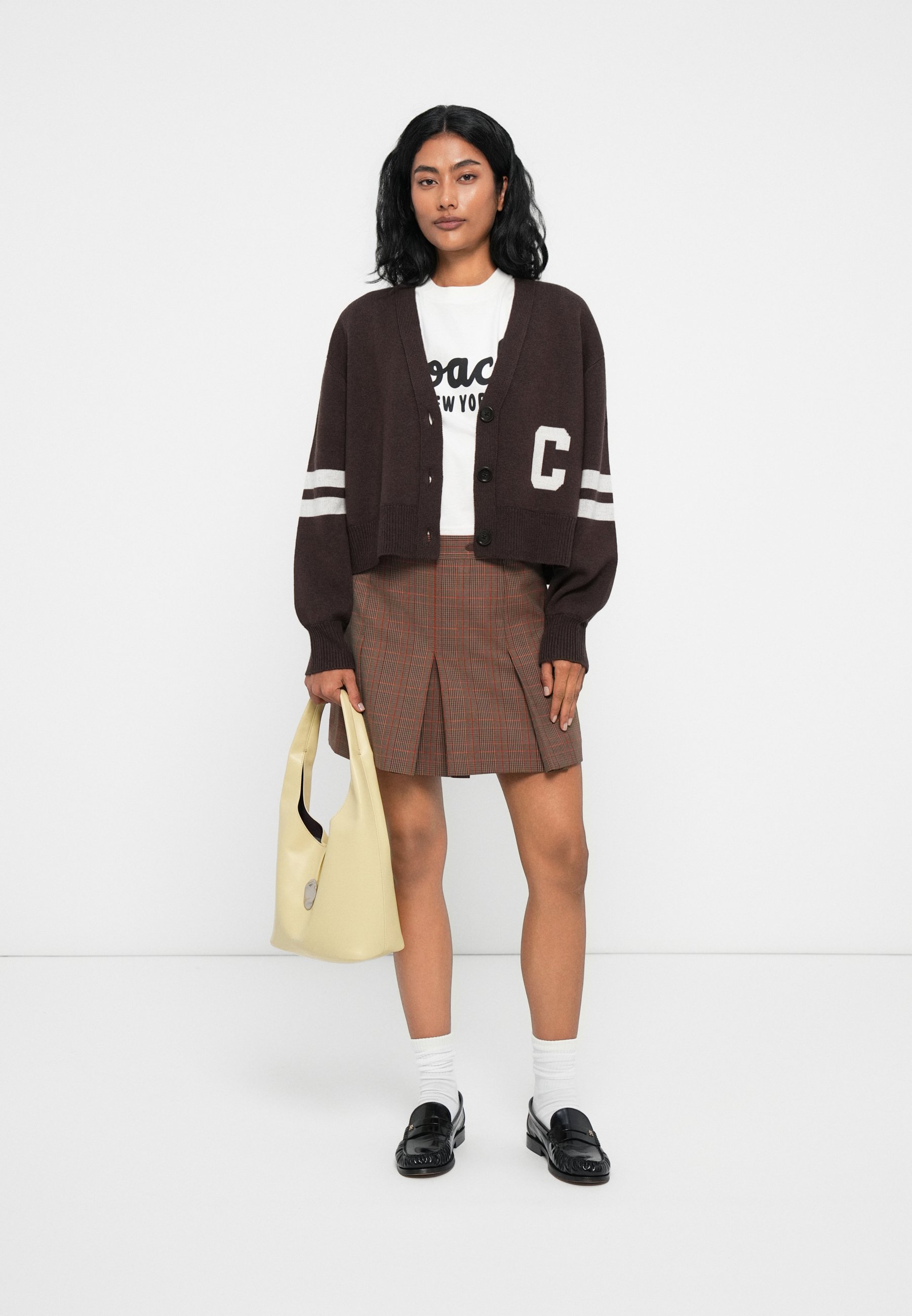 COACH HORSE AND CARRIAGE CROPPED CARDIGAN - Cardigan - brown - Zalando