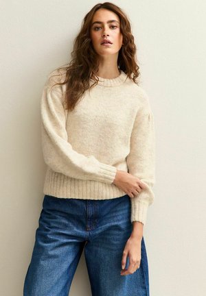 DROP SHOULDER  PUFF SLEEVE  - Pullover - cream