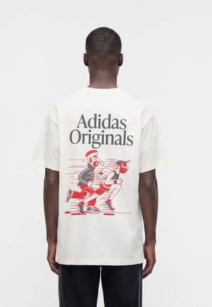 adidas Originals, RUNNING CLUB OVERSIZED TEE UNISEX - Tričko s potlačou - off white