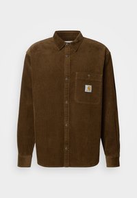 Carhartt WIP FLINT SHIRT - Shirt - chocolate rinsed