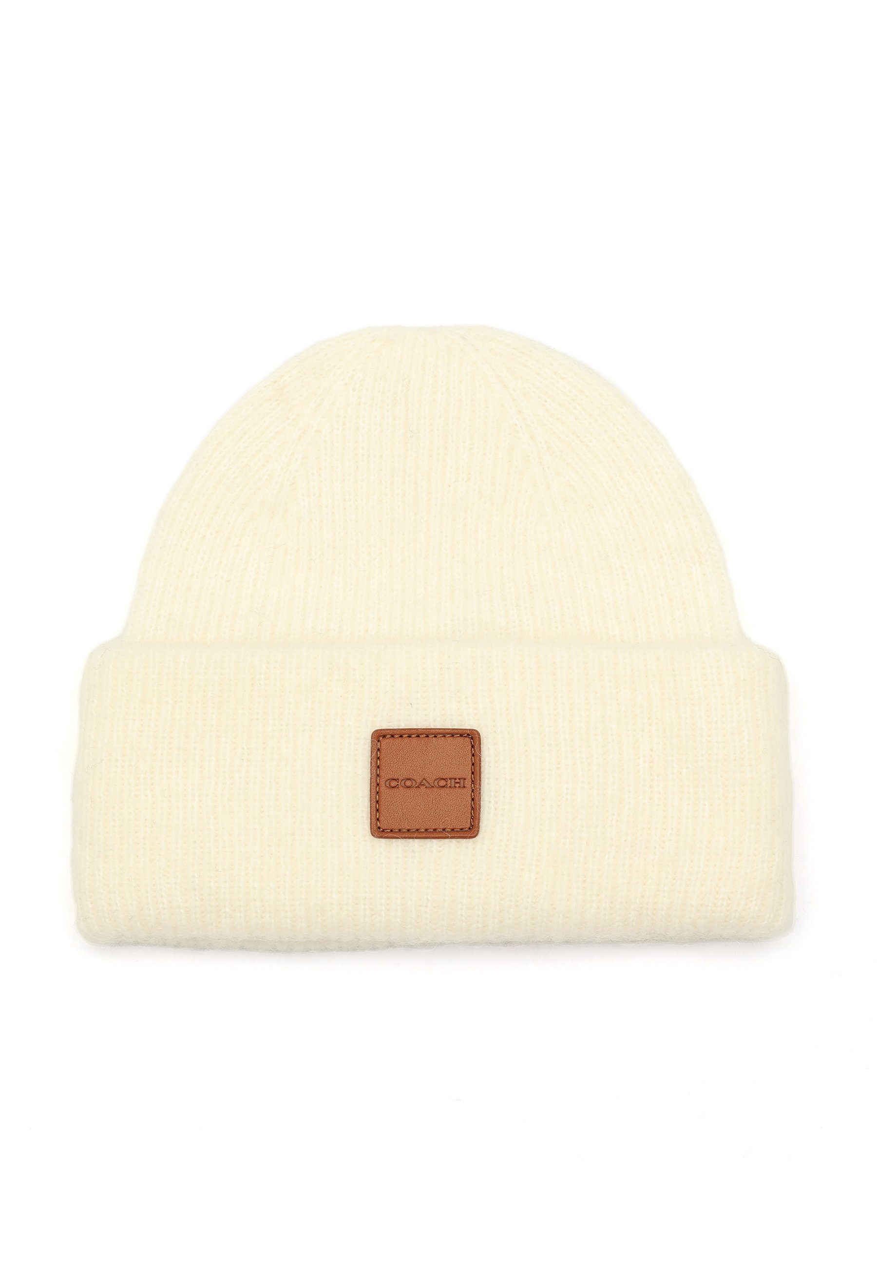 NWT Coach Signature Cream Luxury White Knit Beanie NWT Coach 1941 Embroidered Knit Beanie Wool CU806 Chalk  main image 2