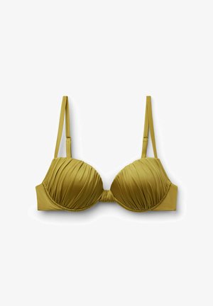 Calzedonia, SHINY SATIN PUSH UP - Bikini-Top - yellow