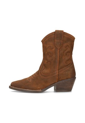 Bottines de cowboy / motard - cognac