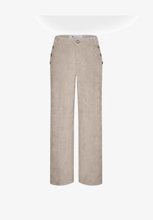 Street One, MID WAIST STRAIGHT LEG HOSE MIT KNÖPFEN - Pantaloni - fading sand