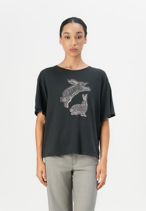 RABBIT - T-shirt con stampa - dark antracite