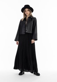 DreiMaster Leren jas - schwarz