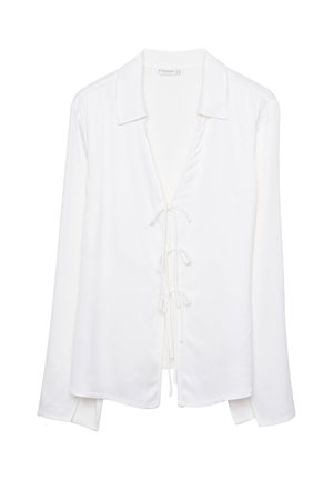 BOW - Blúzka so zapínaním na gombíky - beige