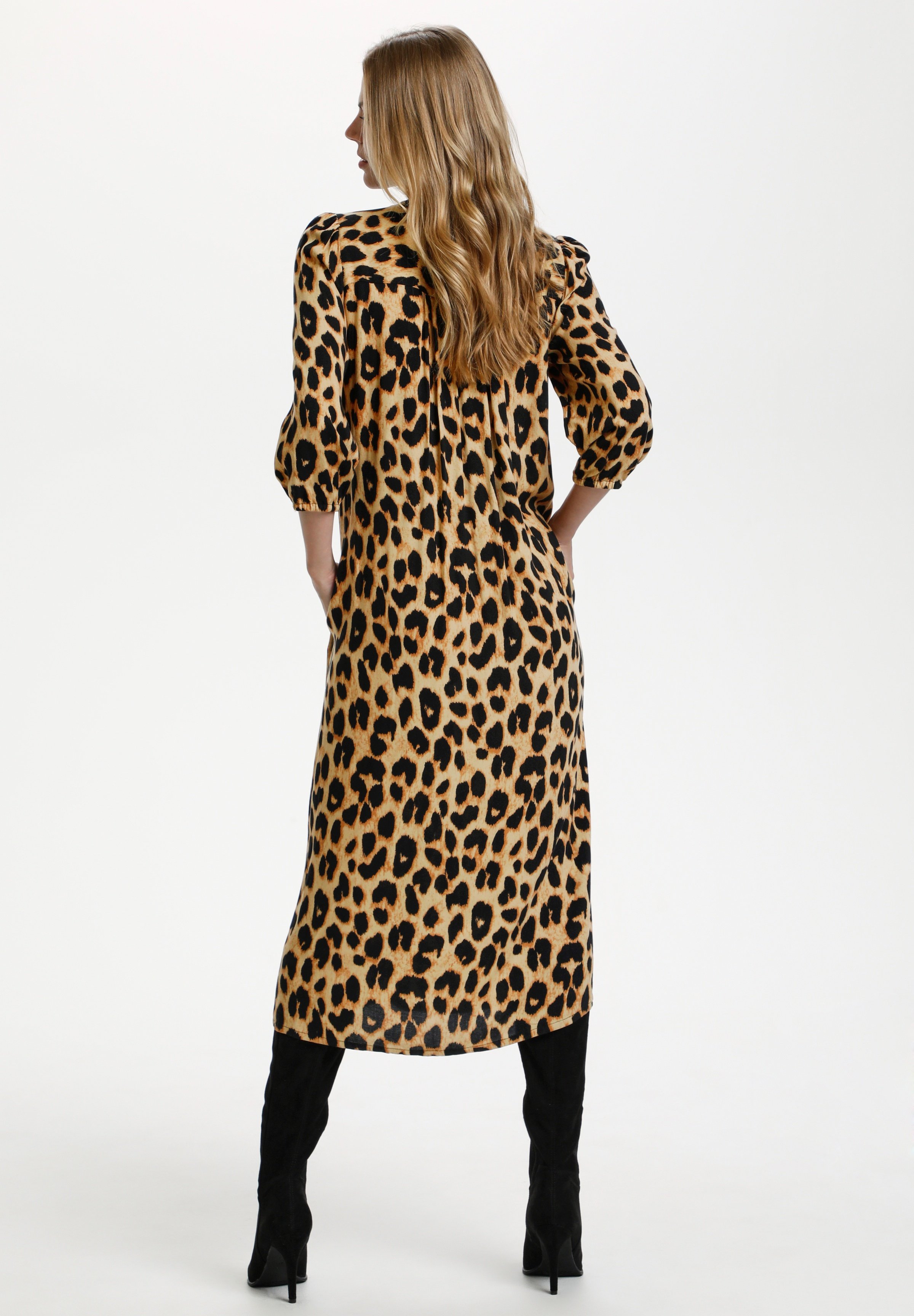 robe leopard jaune