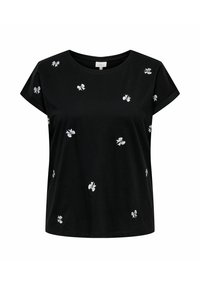 T-shirt med print - black