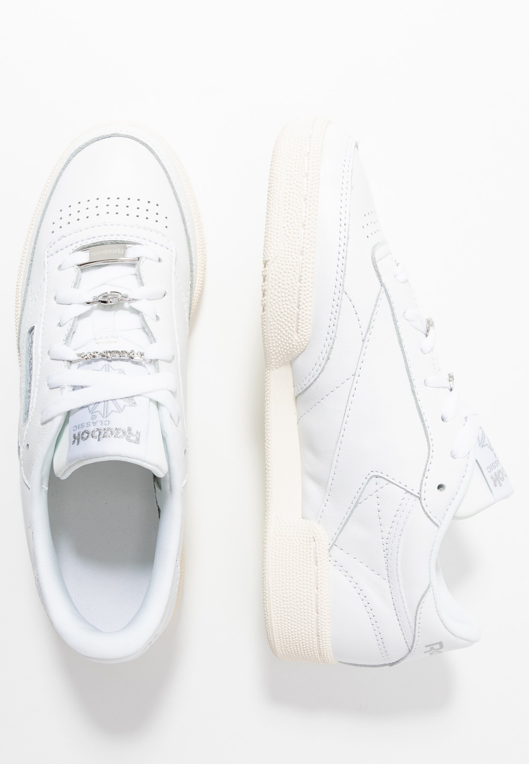 Reebok Classic CLUB C 85 Joggesko whitesilver metallic Reebok Classic Joggesko whitesilver metallic Zalando.no