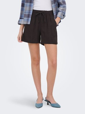 JDY, JDYSAY High waist Regular Fit Linen - Shorts - chocolate torte