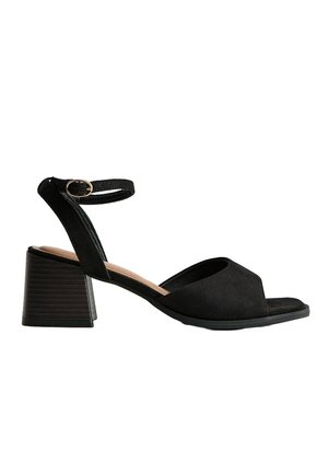 New Look, CURVED FRONT BLOCK HEEL SANDALS - Sandales - black