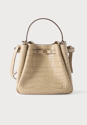 Tory Burch, ROMY EMBOSSED BUCKET - Sac à main - beige