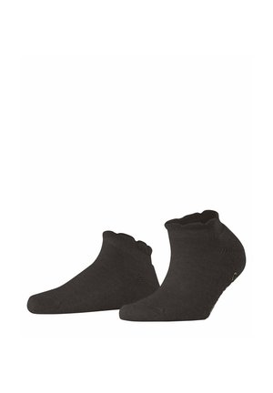 Chaussettes noires pour cheville avec un bord festonné. Fabriquées en matériau doux, avec des orteils et des talons renforcés pour plus de durabilité.