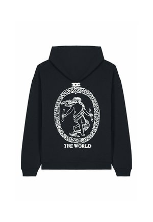 THE WORLD BACK PRINT UNISEX HEAVYWEIGHT - Hoodie - black