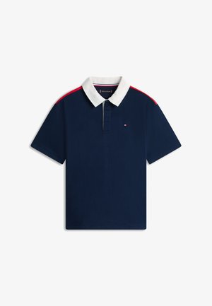 Tommy Hilfiger, SIGNATURE COLOUR-BLOCKED RUGBY POLO SHIRT - Polo majica - dark night navy
