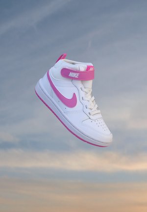 Nike Sportswear, COURT BOROUGH MID 2 UNISEX - Високи маратонки - white/playful pink