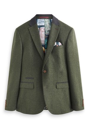 Next SLIM FIT TRIMMED DONEGAL - Suit jacket - green