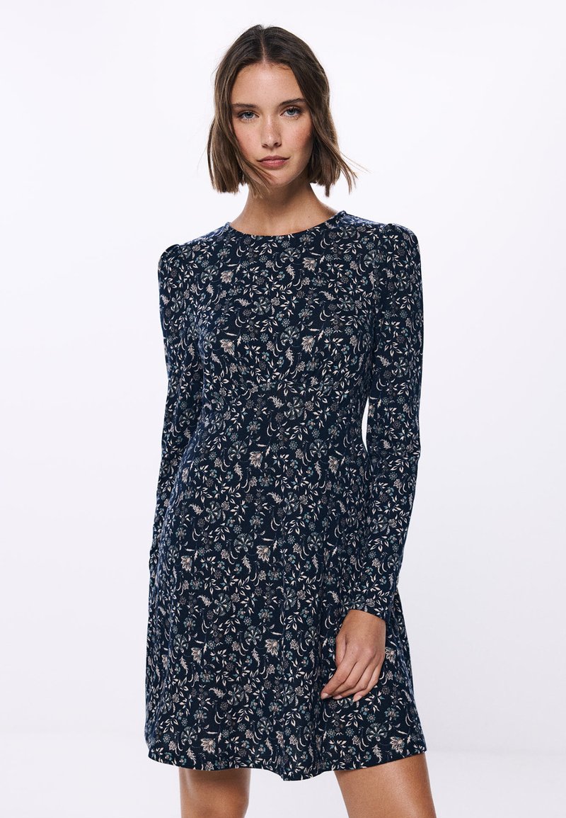 Springfield Jerseyklänning - blue