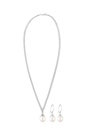 SCHMUCKSET SÜSSWASSERZUCHTPERLE - Øreringe - silberfarben