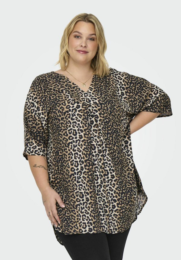 MIT HALBER CARNOVA  - Tunika - timber wolf