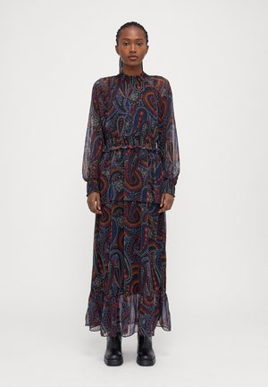 Vero Moda Petite VMMILLA HIGH NECK SMOCK DRESS - Maxi-jurk - black
