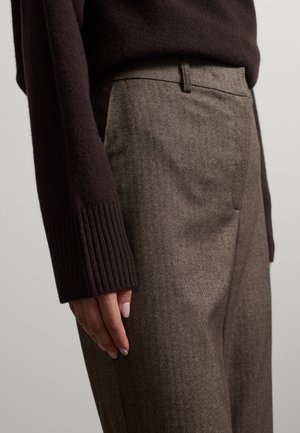 Stefanel, TAILORED STRAIGHT-LEG TROUSERS. - Trousers - light brown