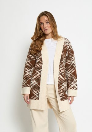 PEPPERCORN Cardigan - dacshund brown jacquard