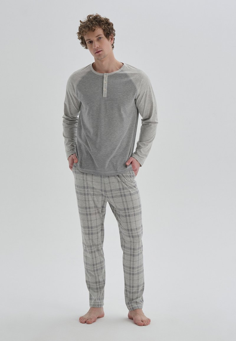Herren Pyjamas | DAGI Nachtwäsche Set grey/grau - RE60587 Herren Pyjamas | DAGI Nachtwäsche Set grey/grau - RE60587