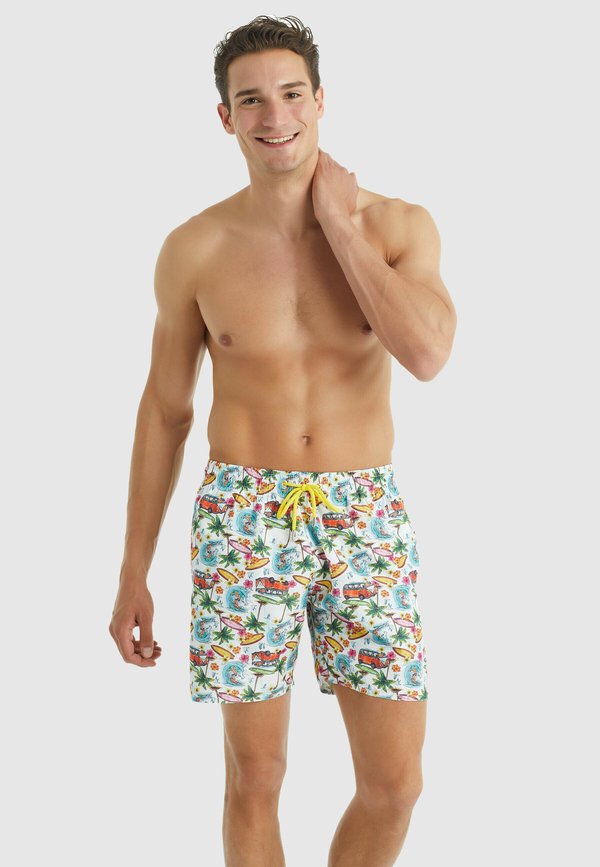 SURF MIT BEIN - Badeshorts - wave and surf print