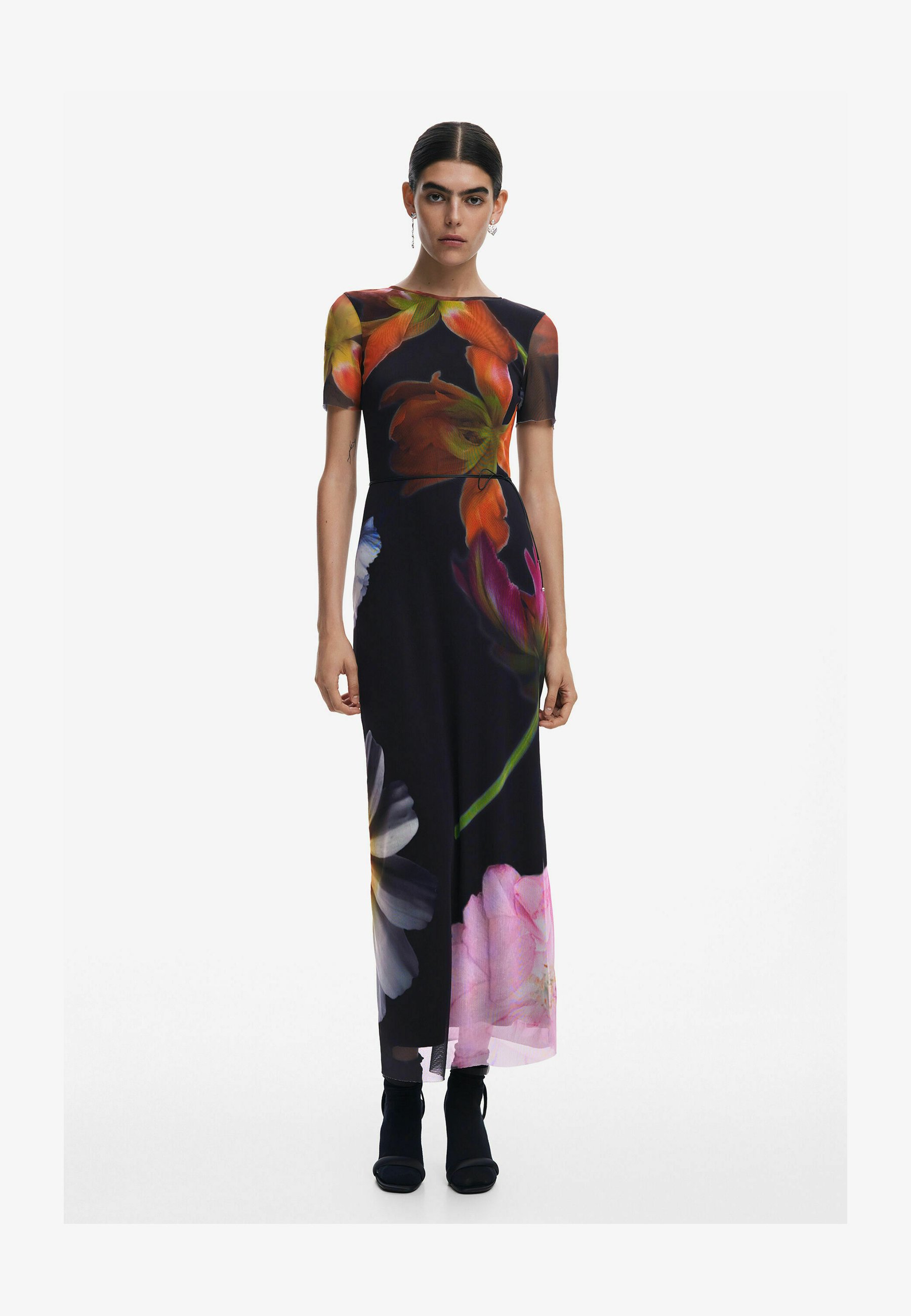 Desigual Tinsa Vestito Donna - Mini, Senza Maniche, Scollo Rotondo, Chiusura Con Cerniera