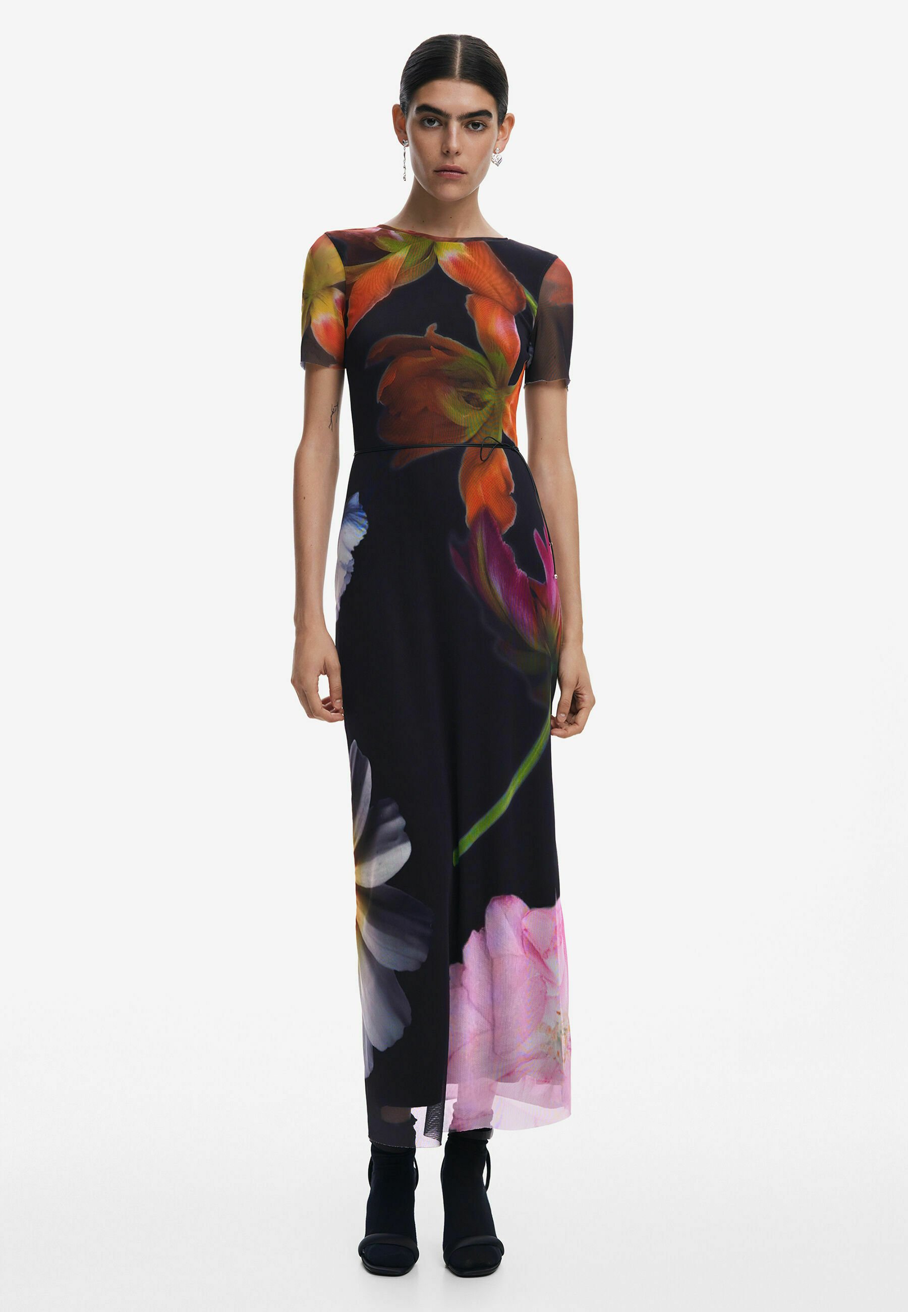 Desigual Tinsa Vestito Donna - Mini, Senza Maniche, Scollo Rotondo, Chiusura Con Cerniera